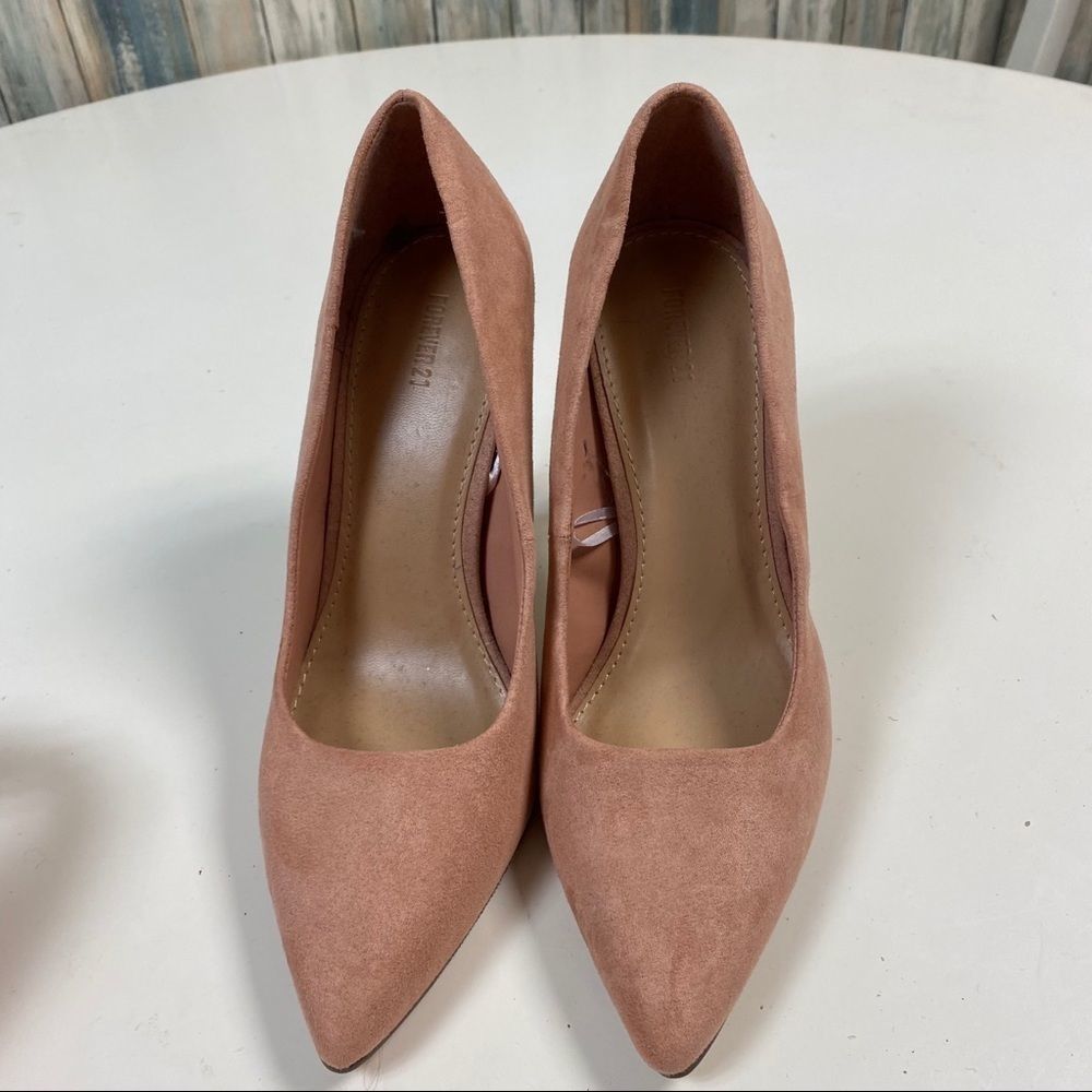Forever 21 Suede Heels Shoes sz 7 - Picture 6 of 10